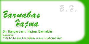 barnabas hajma business card